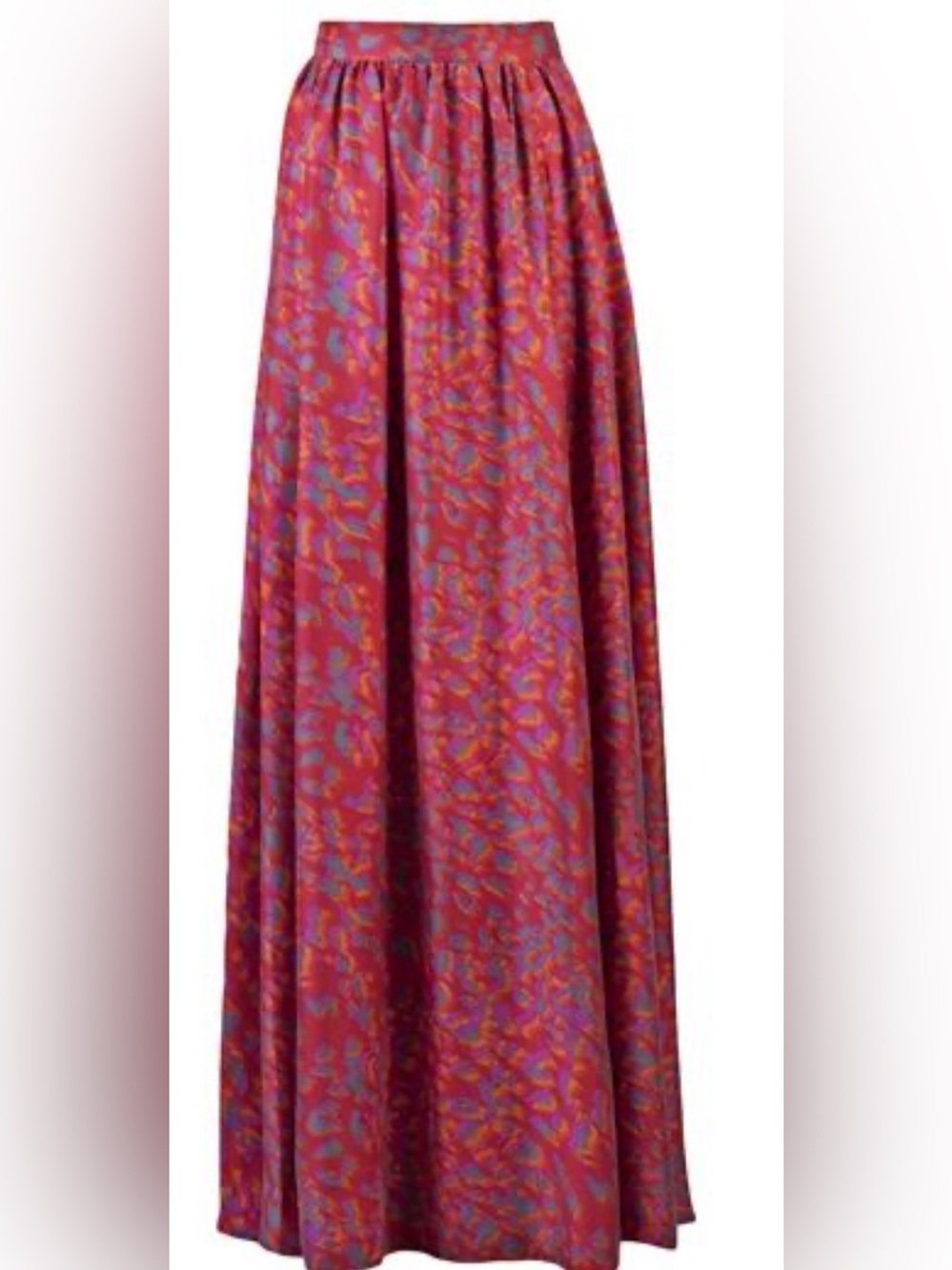 Rachel Zoe silk maxi Vanessa abstract leopard Skirt size 8 new without tags